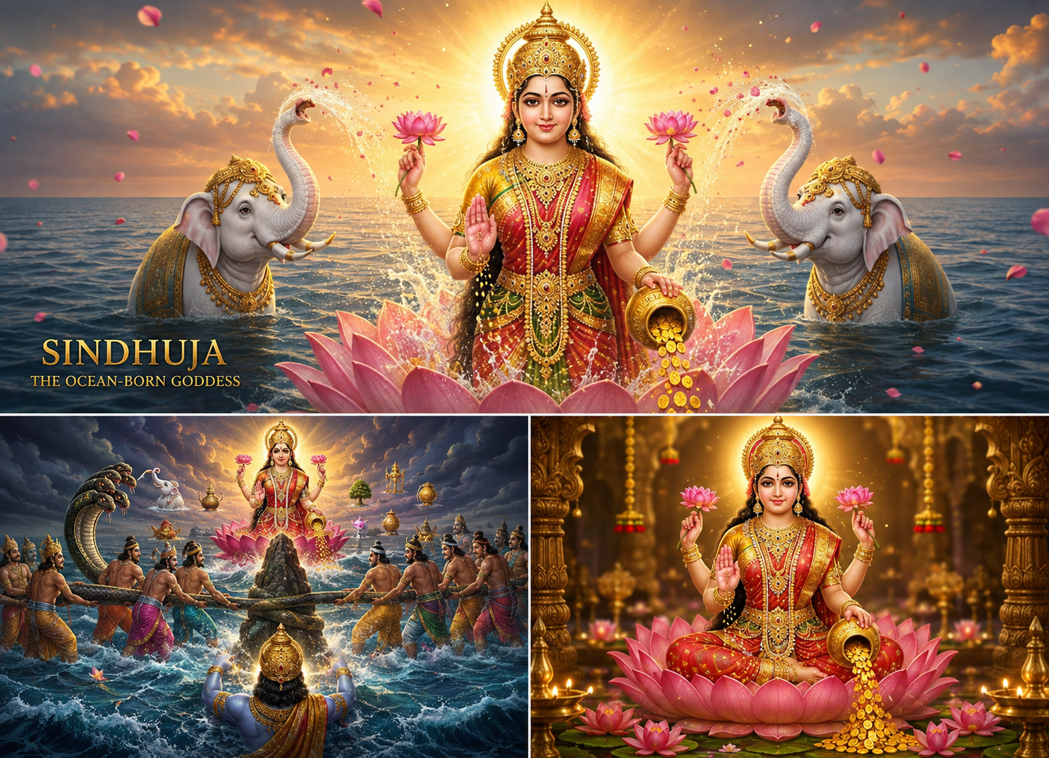Sindhuja: The Sacred Daughter of the Ocean in Hindu Mythology