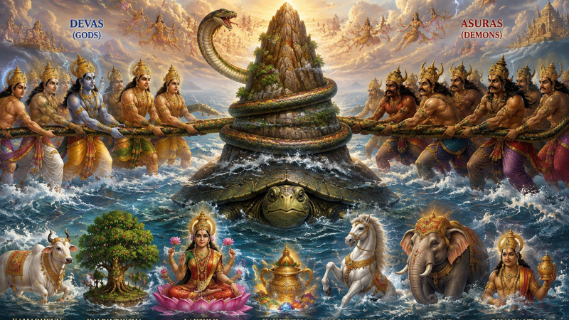 Samudra Manthan: The Epic Churning of the Ocean and Its Hidden Secrets