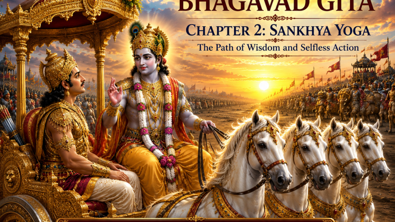 Bhagavad Gita Chapter 2: Sankhya Yoga — The Path of Wisdom and Selfless Action