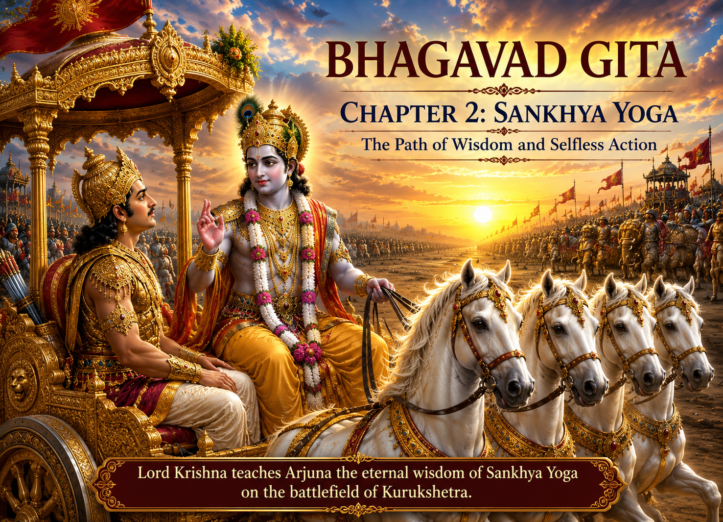 Bhagavad Gita Chapter 2: Sankhya Yoga — The Path of Wisdom and Selfless Action