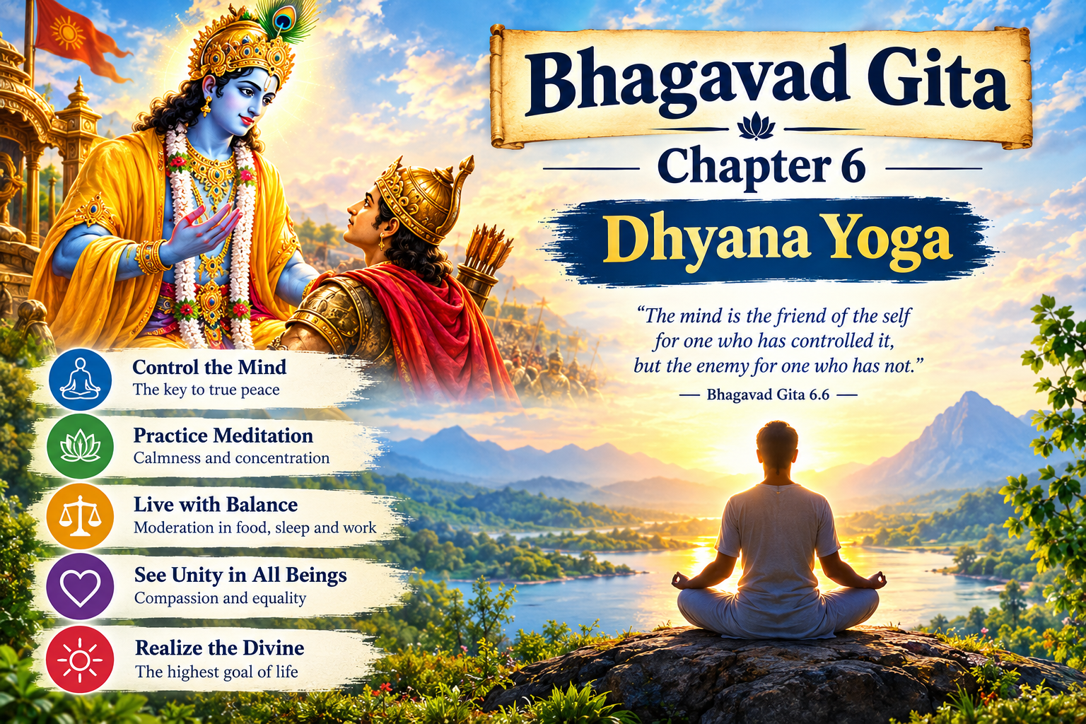 Bhagavad Gita Chapter 6: Dhyana Yoga