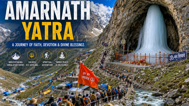 Amarnath Yatra Travel Guide 2026: A Complete Journey to the Sacred Ice Shivling – Route, Registration, Best Time, Tips & Spiritual Experience