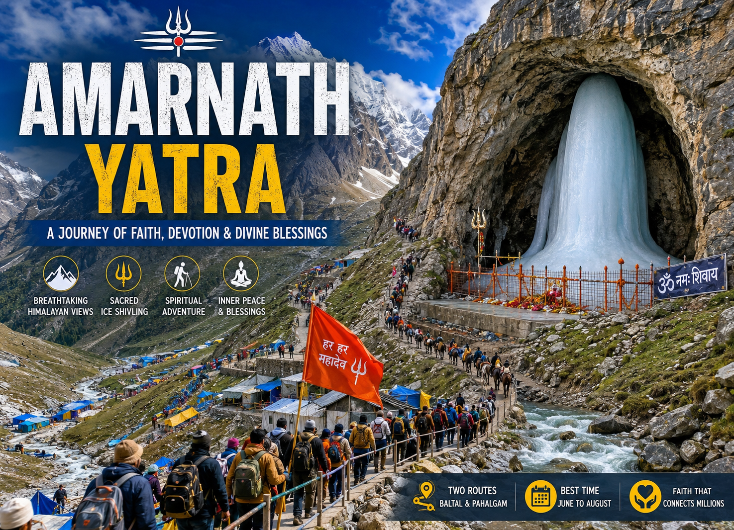 Amarnath Yatra Travel Guide 2026: A Complete Journey to the Sacred Ice Shivling – Route, Registration, Best Time, Tips & Spiritual Experience