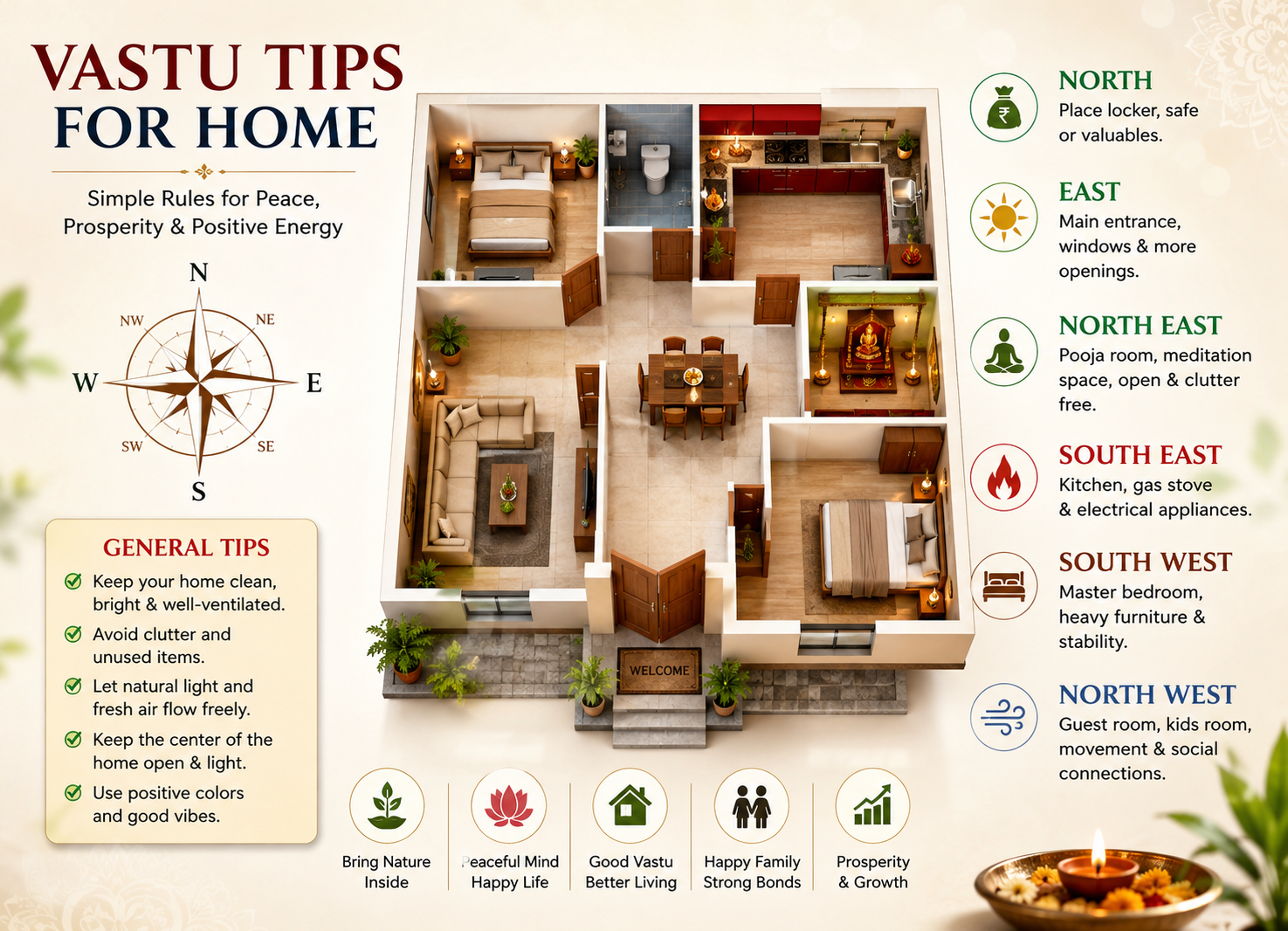 Vastu Tips for Home: A Complete Guide to Peace, Prosperity, and Positive Energy